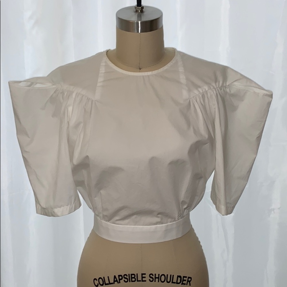 Rachel Comey white crop blouse
